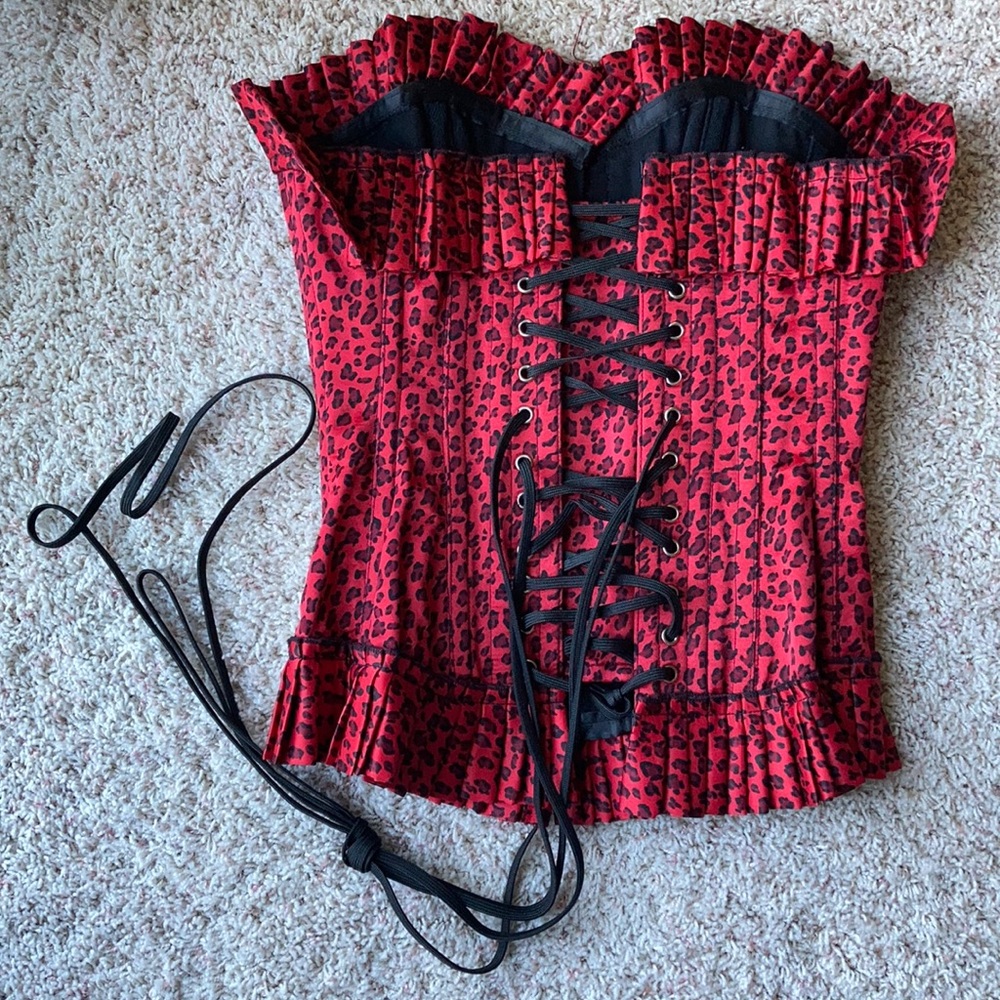 Sz 24 Corset - Red Leopard